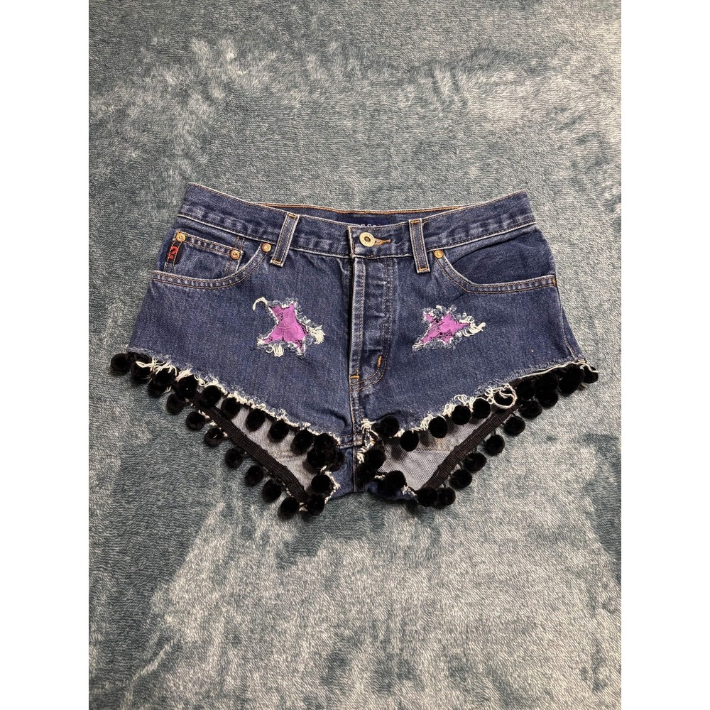 Guess Distressed Denim Cut-off Women's Size 24 Blue